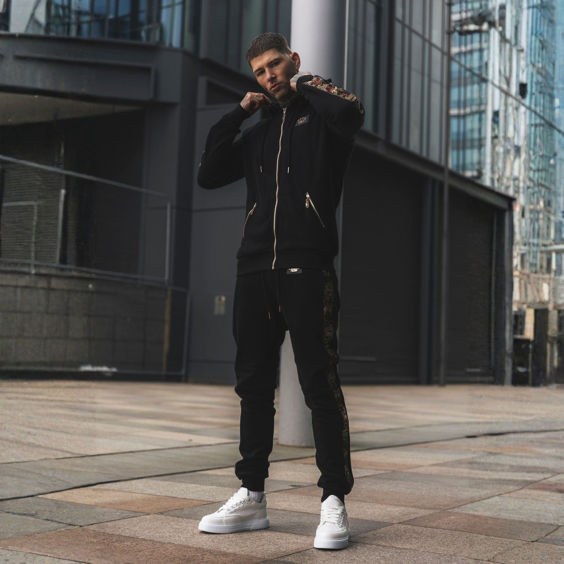 Sudadera con capucha y pantalón deportivo LFR - Negro/negro