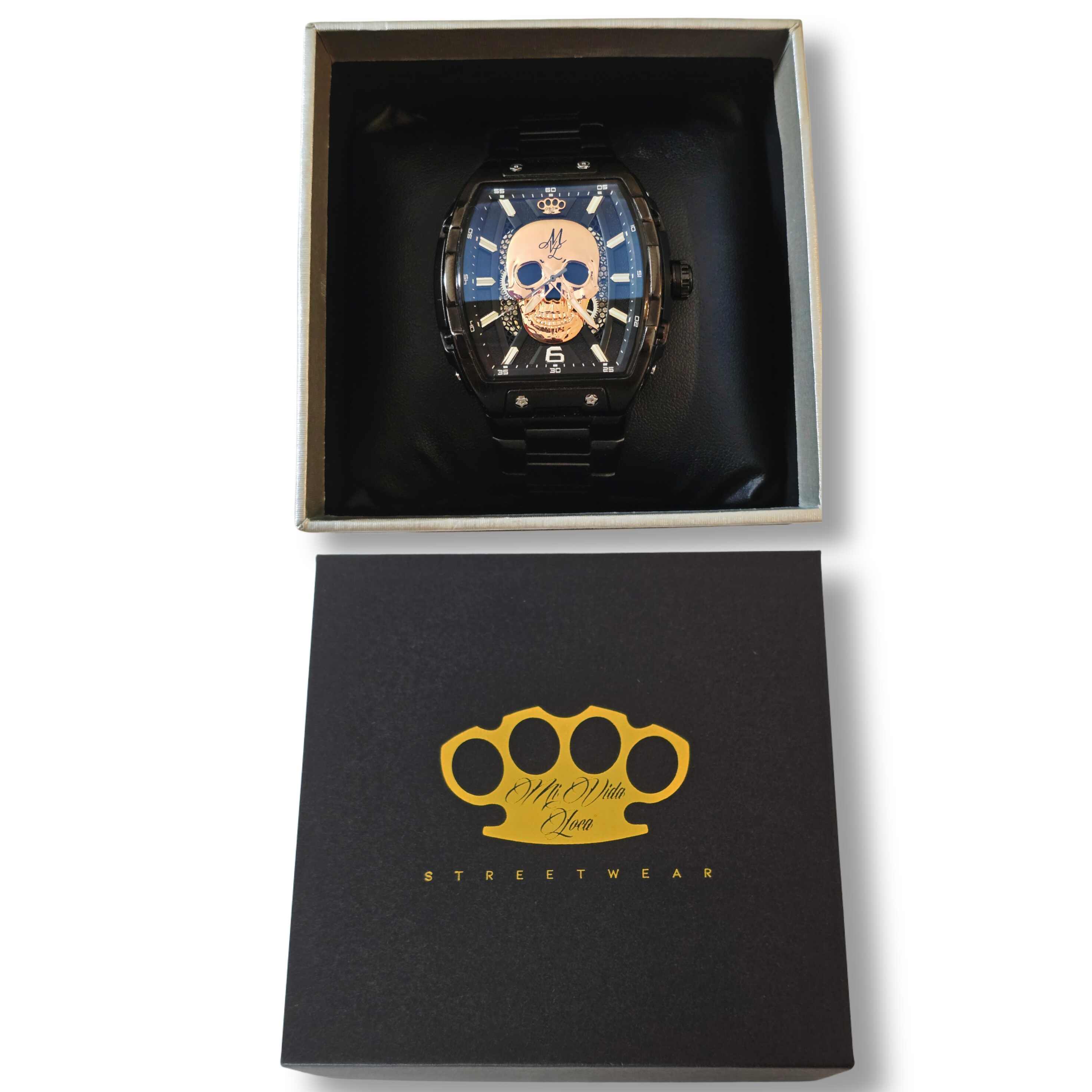 MVL Otomatik Kafatası Saat - Gümüş