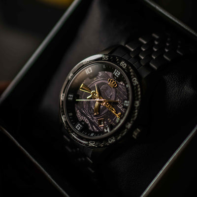 Reloj de pulsera automático MVL "AK47" - carbono/negro