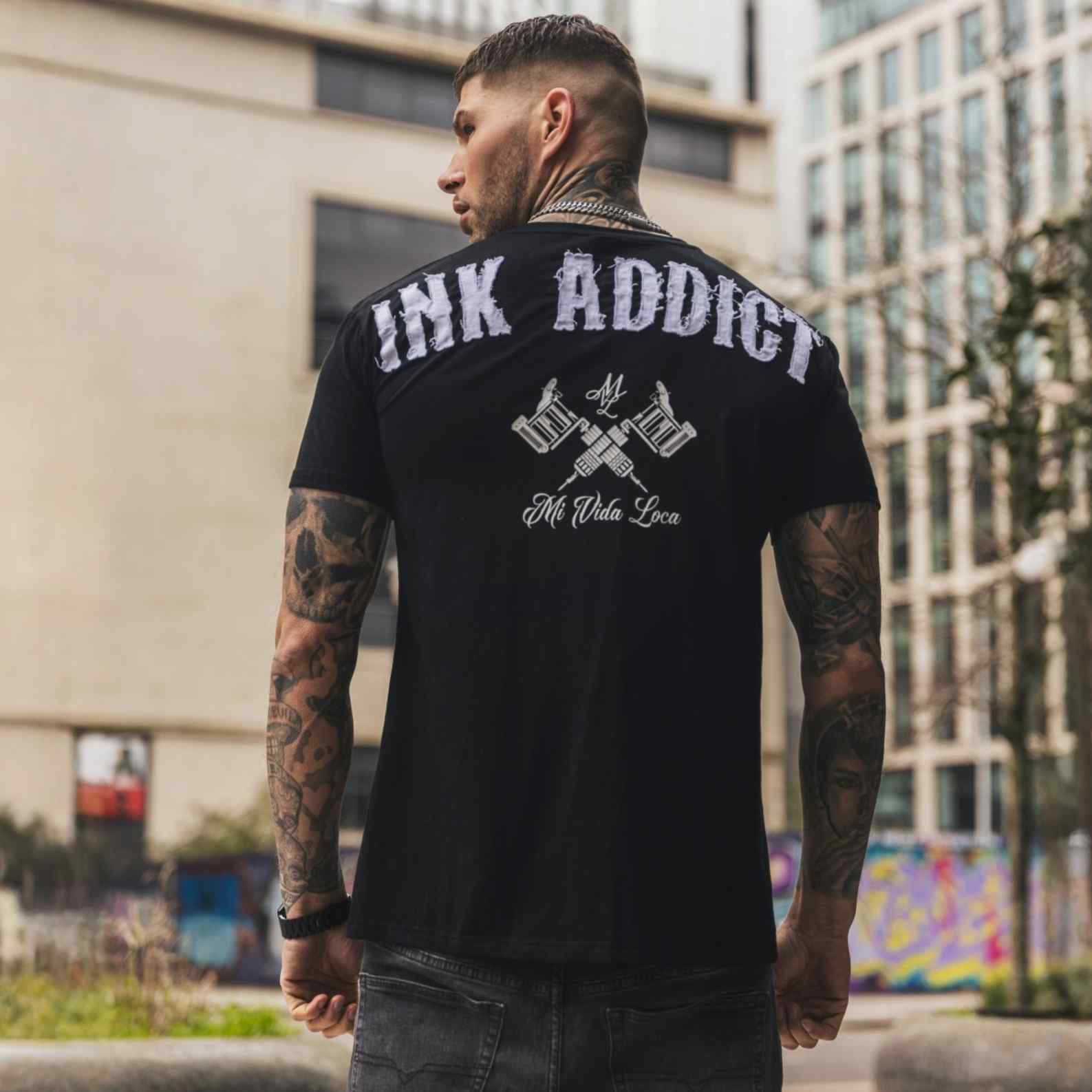Camiseta «Ink addict» - negra