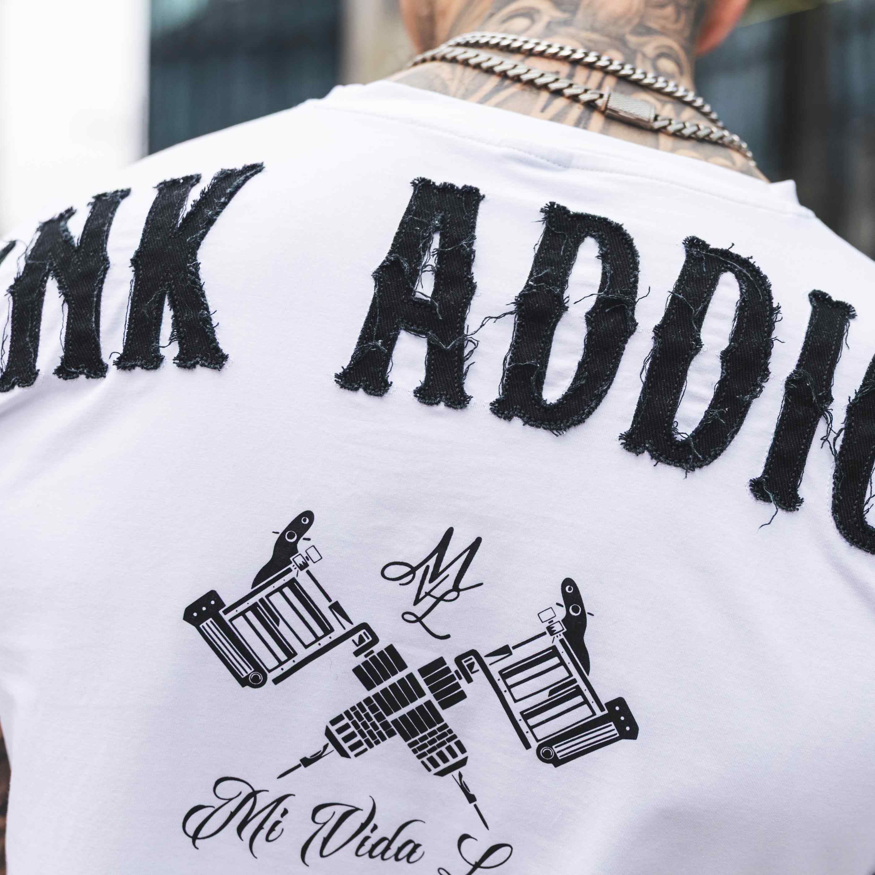 Camiseta «Ink addict» - Blanca