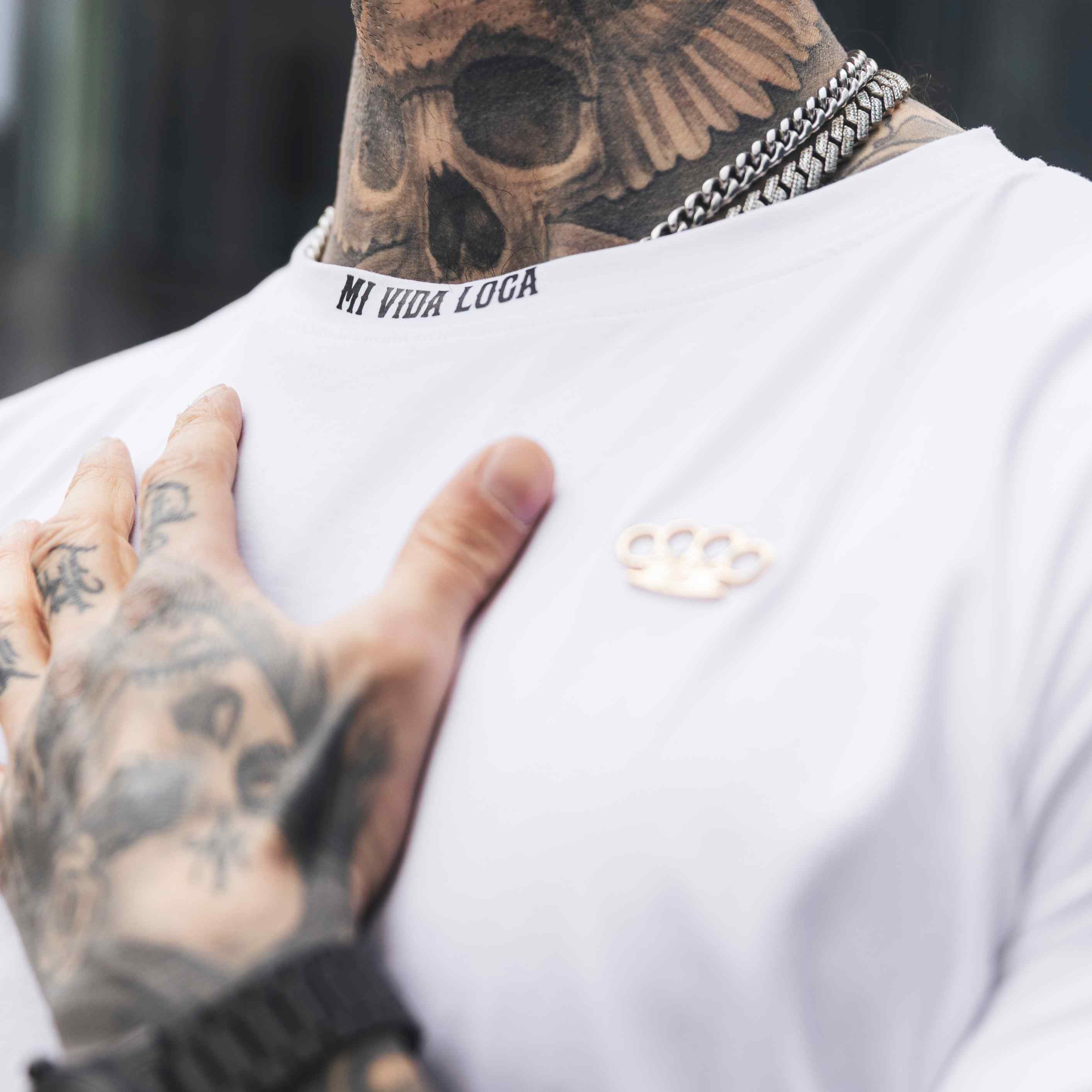Camiseta «Ink addict» - Blanca