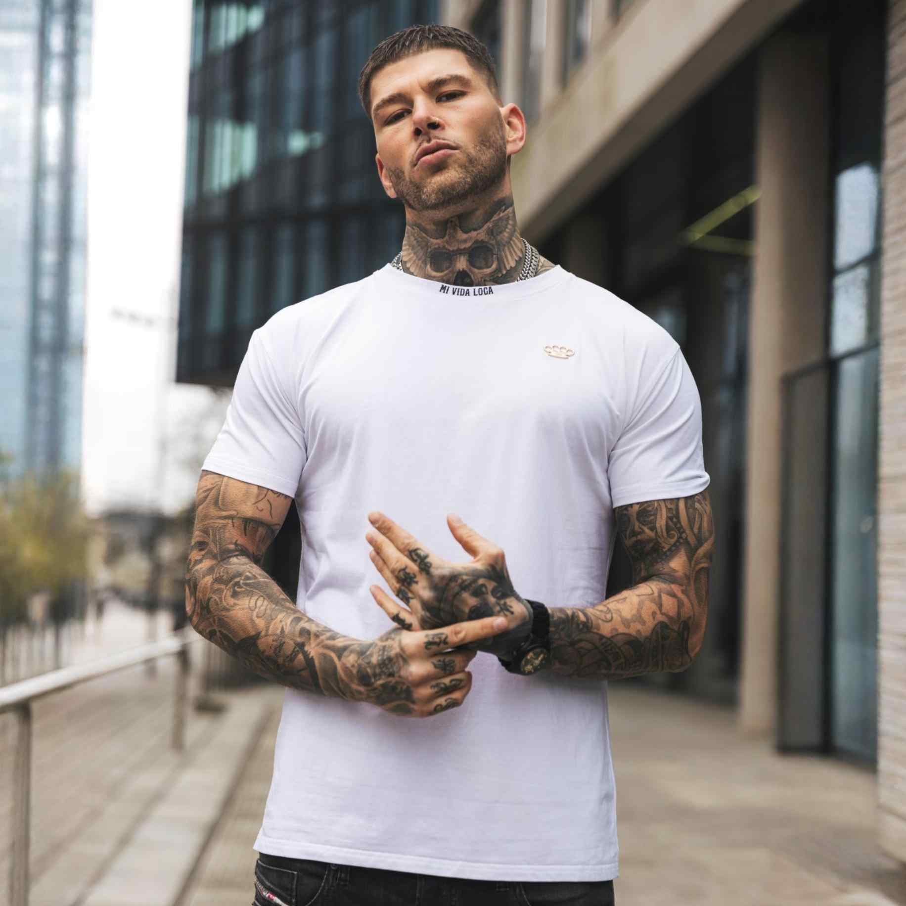 Camiseta «Ink addict» - Blanca