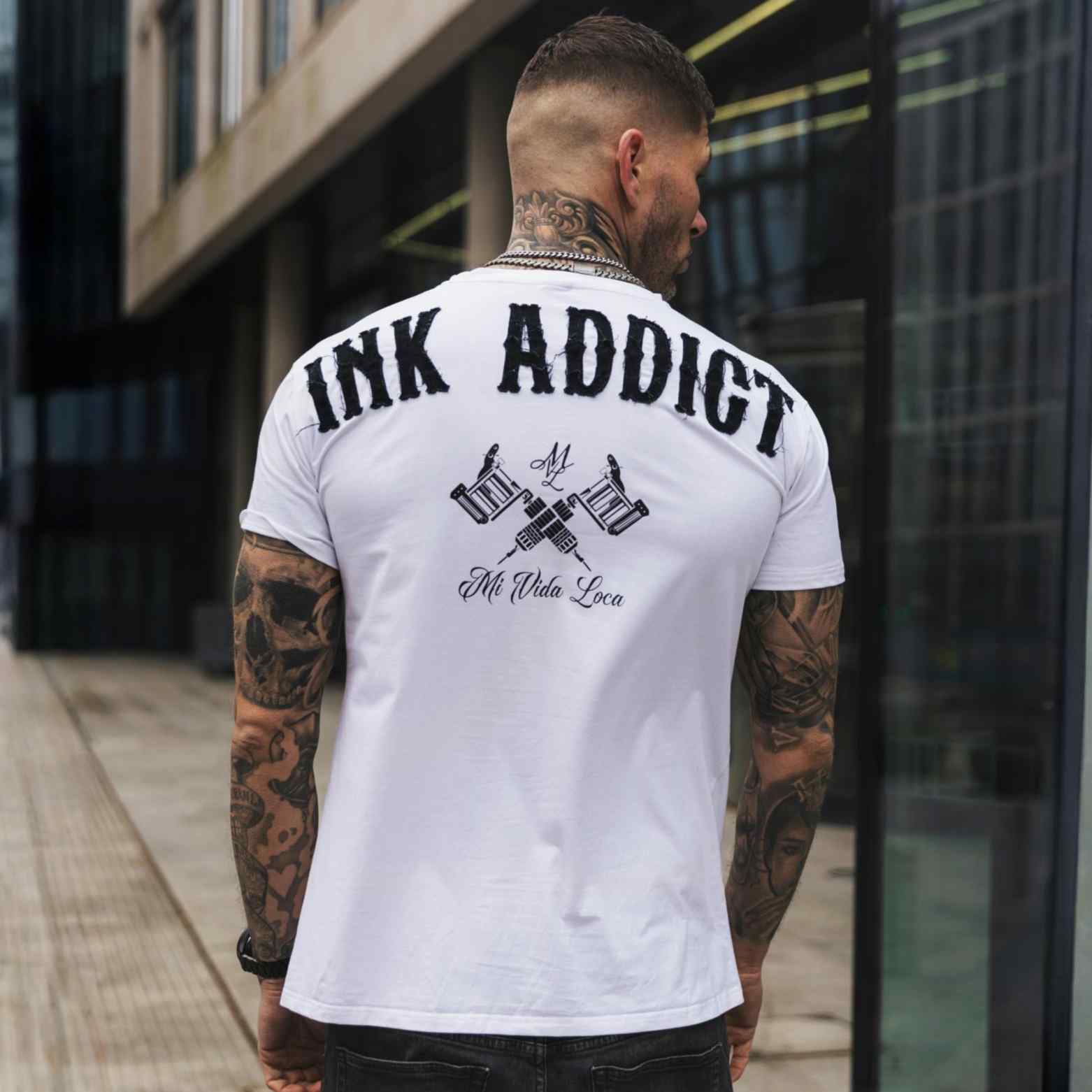 Camiseta «Ink addict» - Blanca
