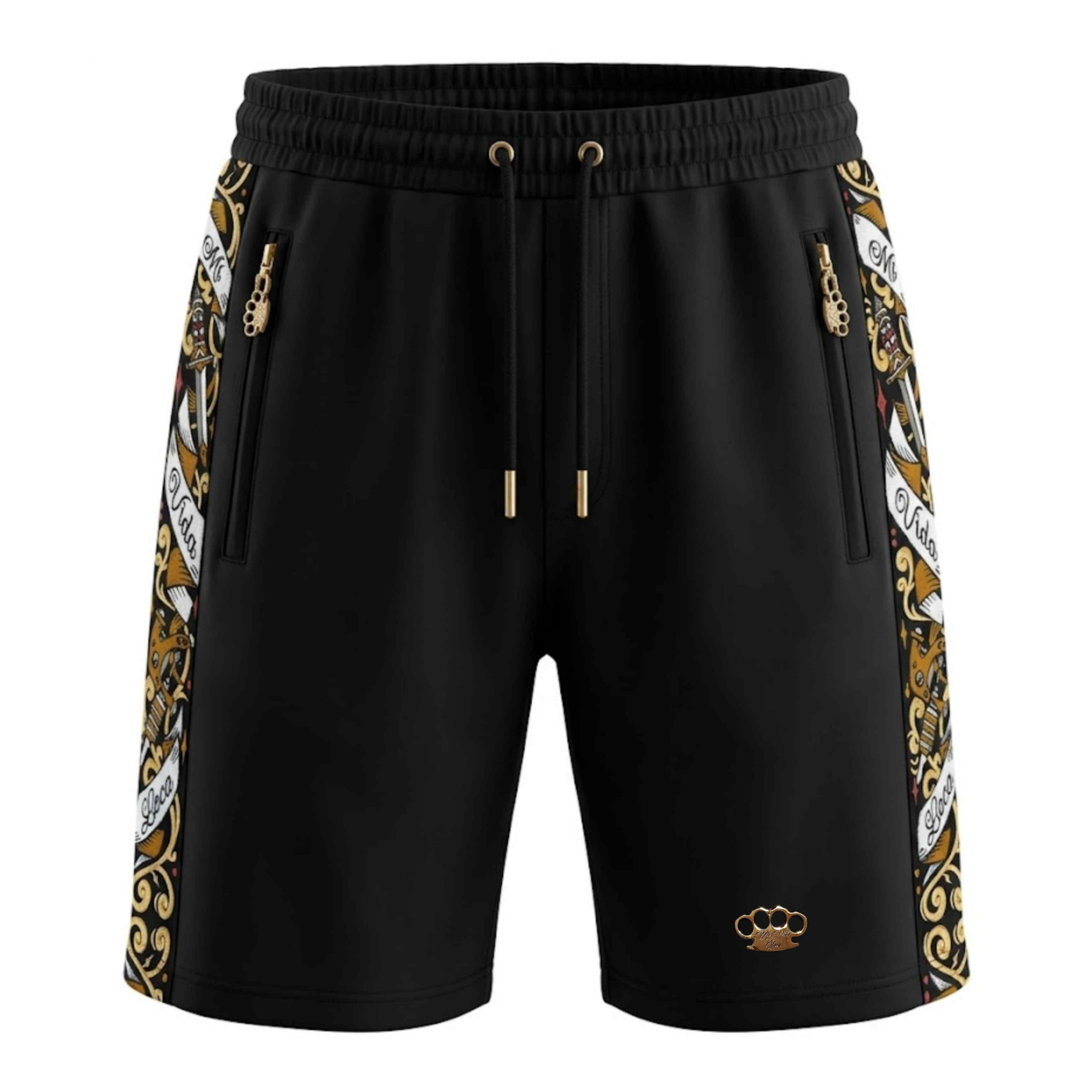 Savage Jogging-Shorts mit Verzierungen – schwarz