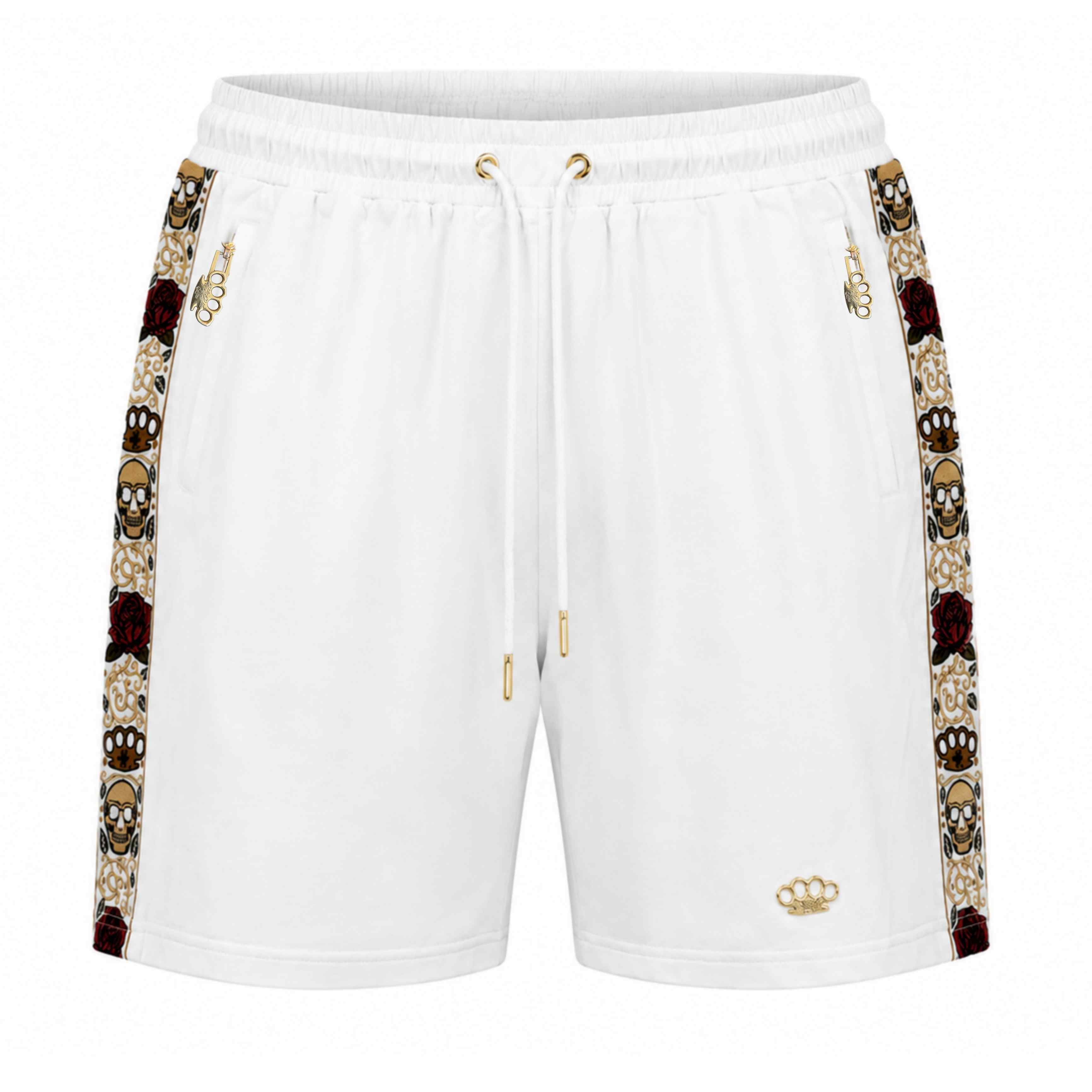 Calavera Jogging-Shorts – weiß