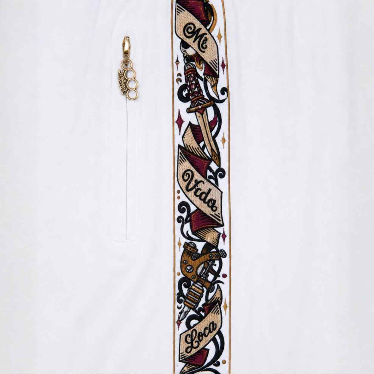 Pantalones cortos de chándal decorados de Savage - blancos