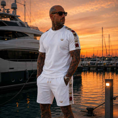 Pantaloncini jogger Calavera - bianchi