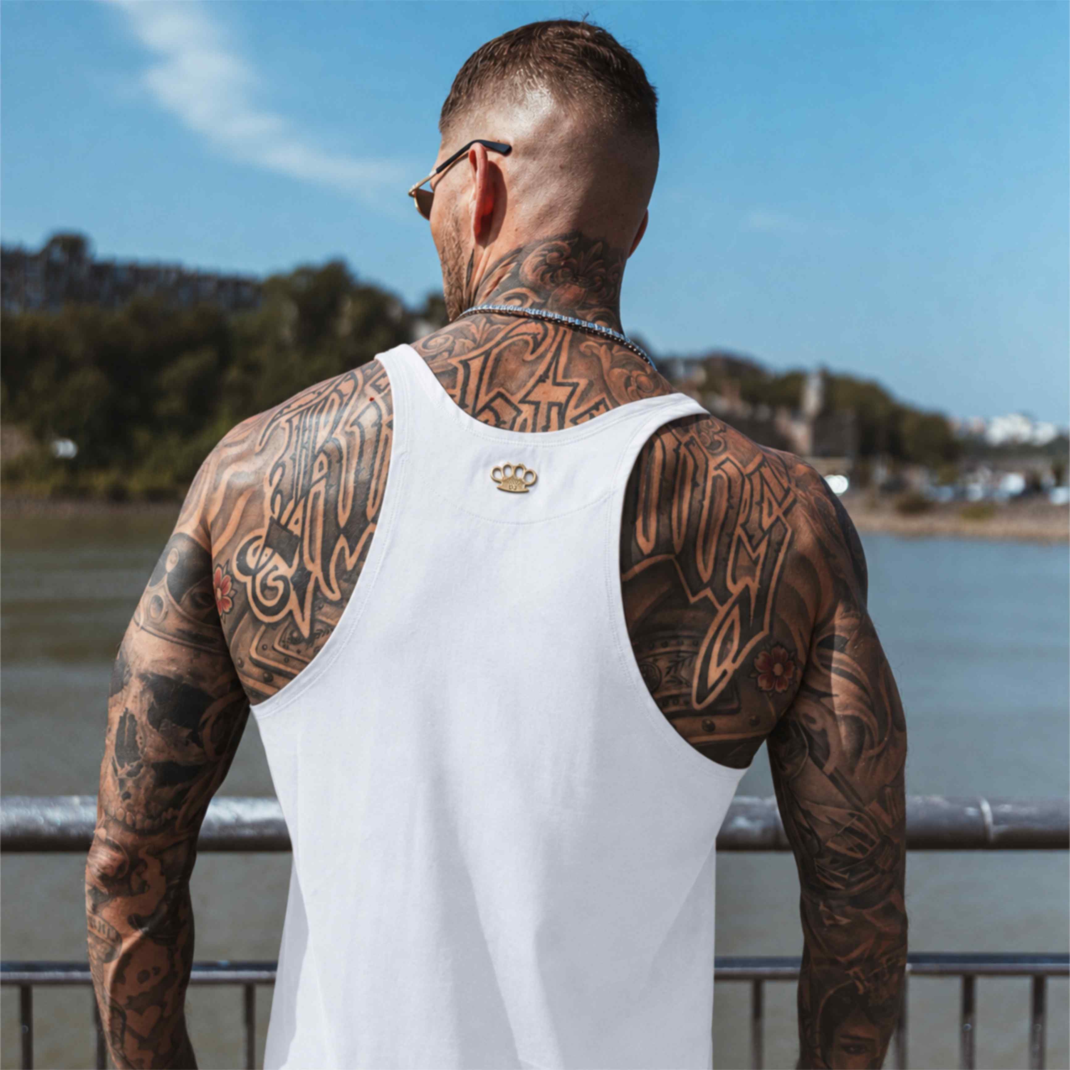 Camiseta sin mangas MVL «Original streetwear» - blanca