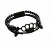 MVL "Polygonal skulls" Bracelet black/black