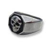 Anillo MVL 3D de calavera - plata