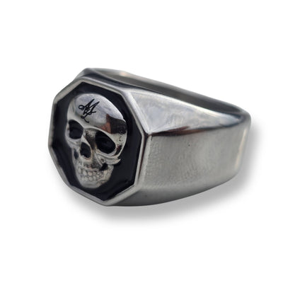 Anillo MVL 3D de calavera - plata
