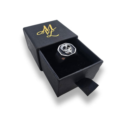 Anillo MVL 3D de calavera - plata
