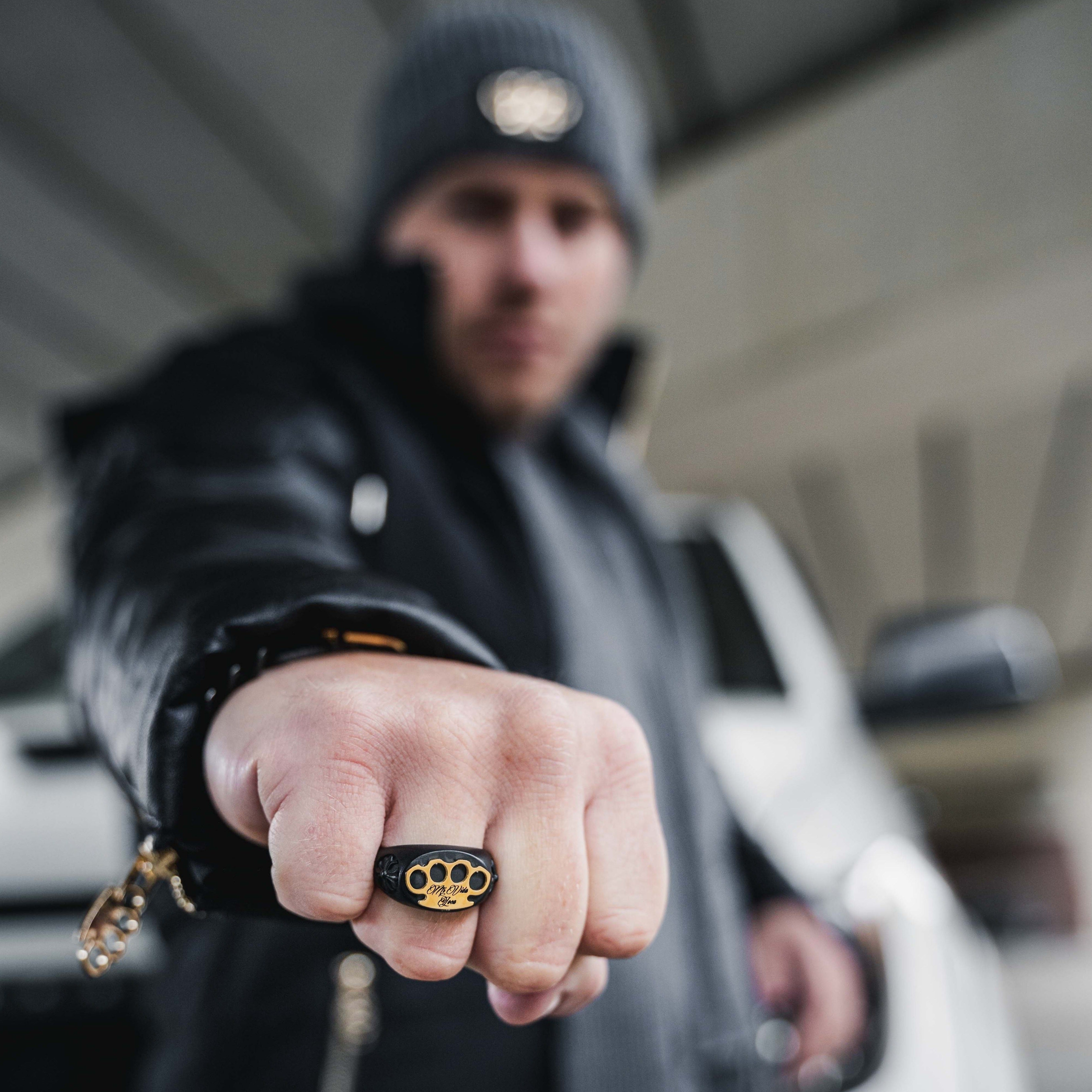 MVL logo ring - black